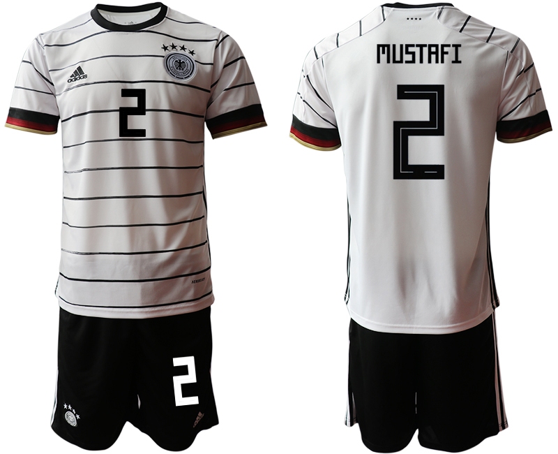 Men 2021 European Cup Germany home white #2 Soccer Jersey1